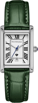 PIERRE RICHARDSON PR1092 Reloj para Mujer - Correa de Cuero, Movimiento de Cuarzo Japonés, Resistente al Agua 5ATM, Cristal de Zafiro Resistente a Arañazos