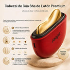 GS5 Herramienta de Gua Sha Eléctrica Calentada, Masajeador Facial con Luz Roja, Rojo