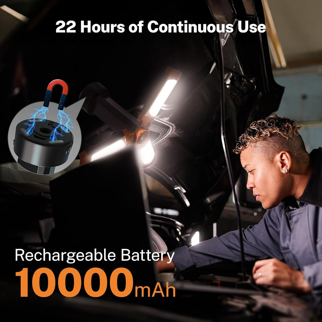 OGERY - Luz de camping recargable de 10000 mAh con soporte