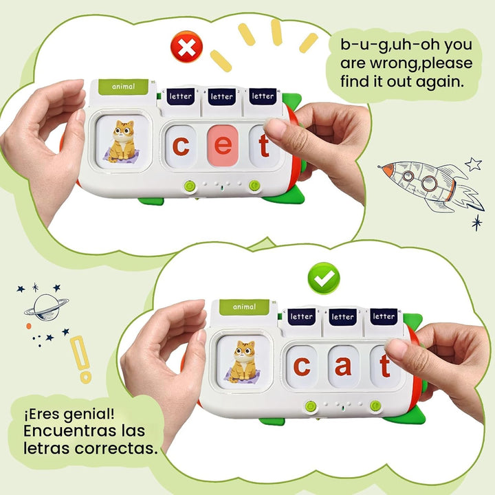 CVC - Juego de ortografía de palabras para niños de 3 a 7 años, tar...