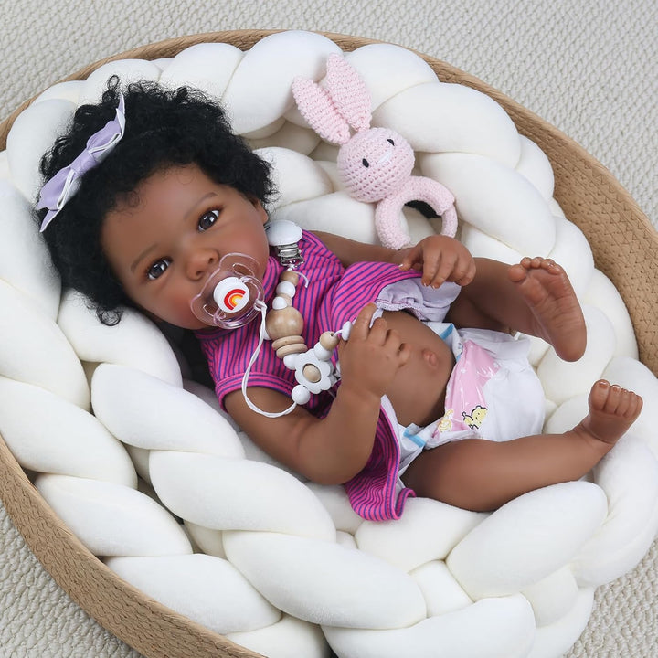 WOOROY Muñecas Reborn de bebé realistas - Muñeca de bebé negra de 2...