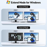 Estación de acoplamiento USB C Monitor HDMI dual, adaptador USB C a...