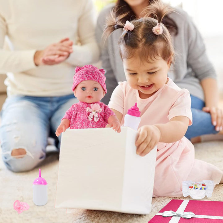 DONTNO Muñeca de bebé de 12 pulgadas con ropa y accesorios, Set de...