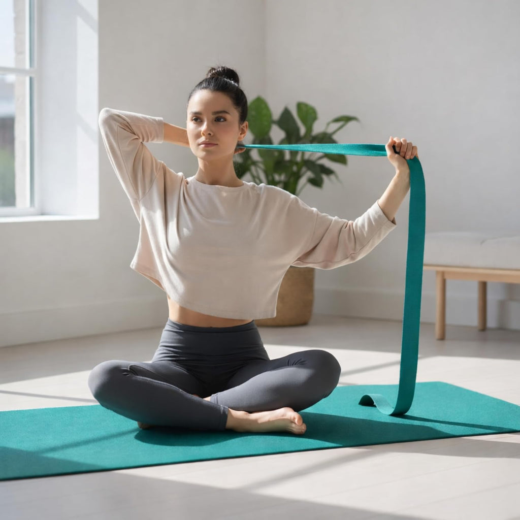 WHITECLOUDZ Kit de yoga, juego de 7 piezas de esterilla de yoga para entrenamientos en casa, esterilla de yoga gruesa, bloques de yoga, correa, toallas de yoga y bolsa de transporte, tapete de