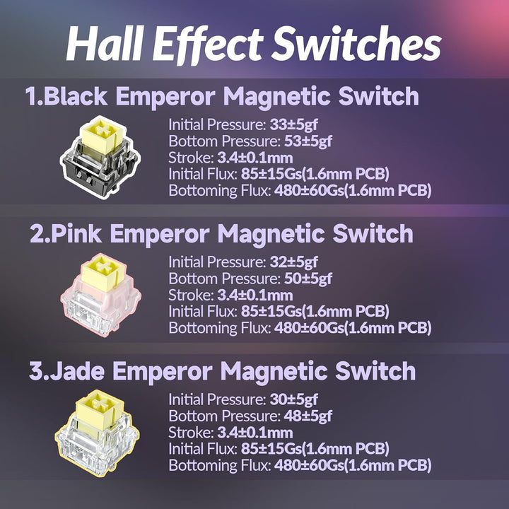 AULA Hero 68 HE Pro - Teclado de juegos con cable con interruptor m...