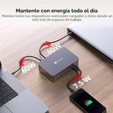 Conmutador KVM AV Access Dock 2 Monitores 2 Portátiles, Conmutador...