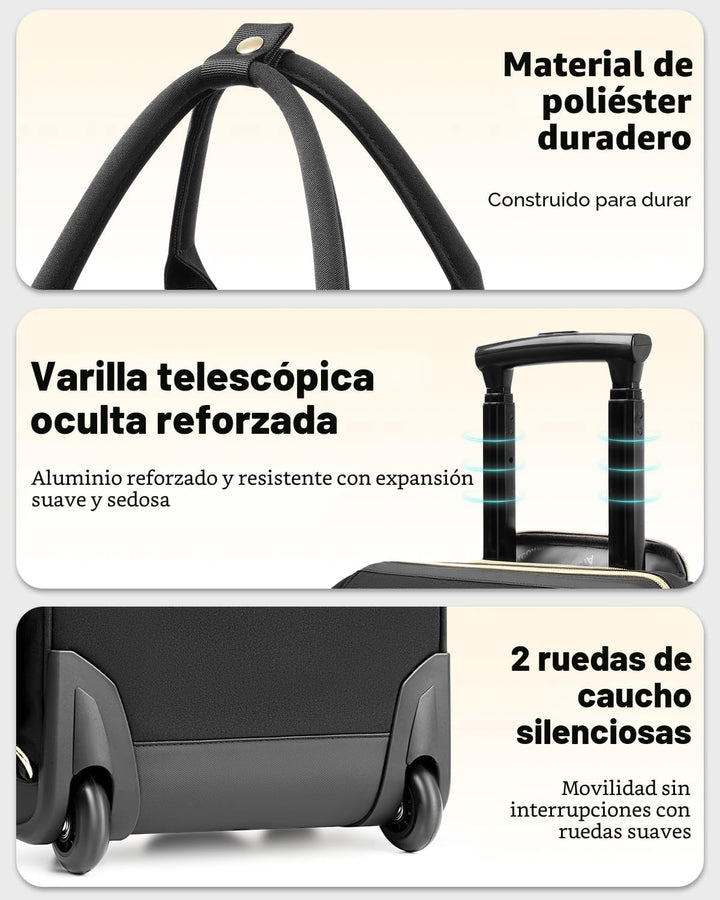 Mochila rodante Arcoyard para mujeres, mochila rodante para viajes...