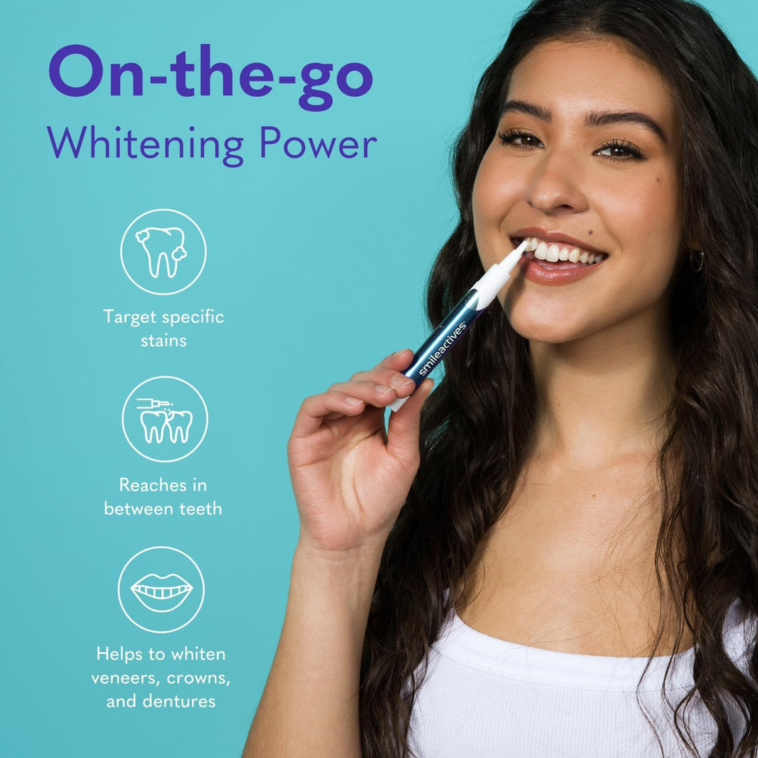 Smileactives - Bolígrafo blanqueador de dientes, gel quitamanchas,...