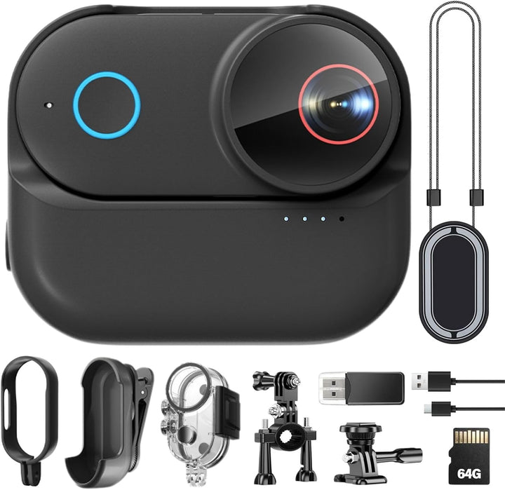 TOSBARRFT Cámara de acción 4K Ultra HD, estabilización electrónica...