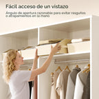 Organizadores grandes de armario y contenedores de almacenamiento, paquete de 6 cestas de almacenamiento trapezoidales para estantes, cestas de tela plegables con asas, ideales para armario, canasta, armario y almacenamiento de estantes, color beige