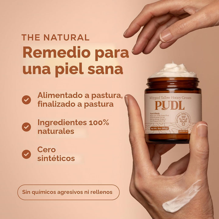 PUDL Sebo de Res Alimentada con Pasto para el Cuidado de la Piel co...