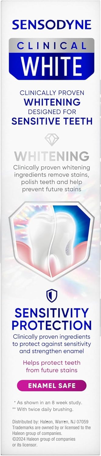 Sensodyne Clinical White - Pasta dental clínicamente probada para b...