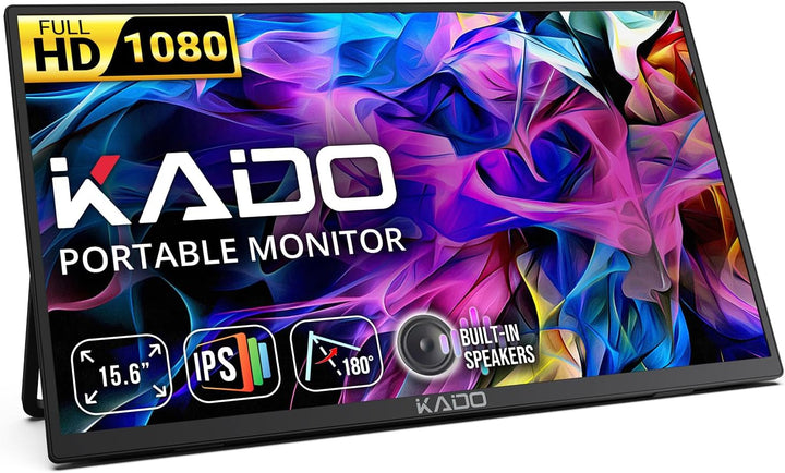 Kado Monitor portátil de 15.6 pulgadas FHD 1080p, carga inversa de...