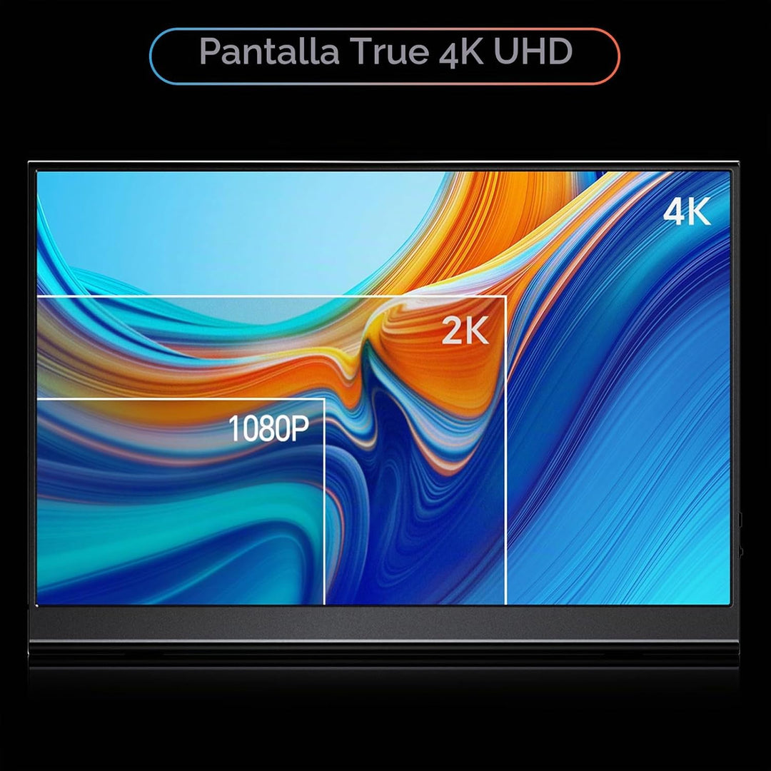 Yxk Monitor Portátil 4K de 15.6", 3840x2160 UHD USB-C HDMI para...