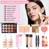 Kit de maquillaje todo en uno para mujeres, kit completo, juego de...