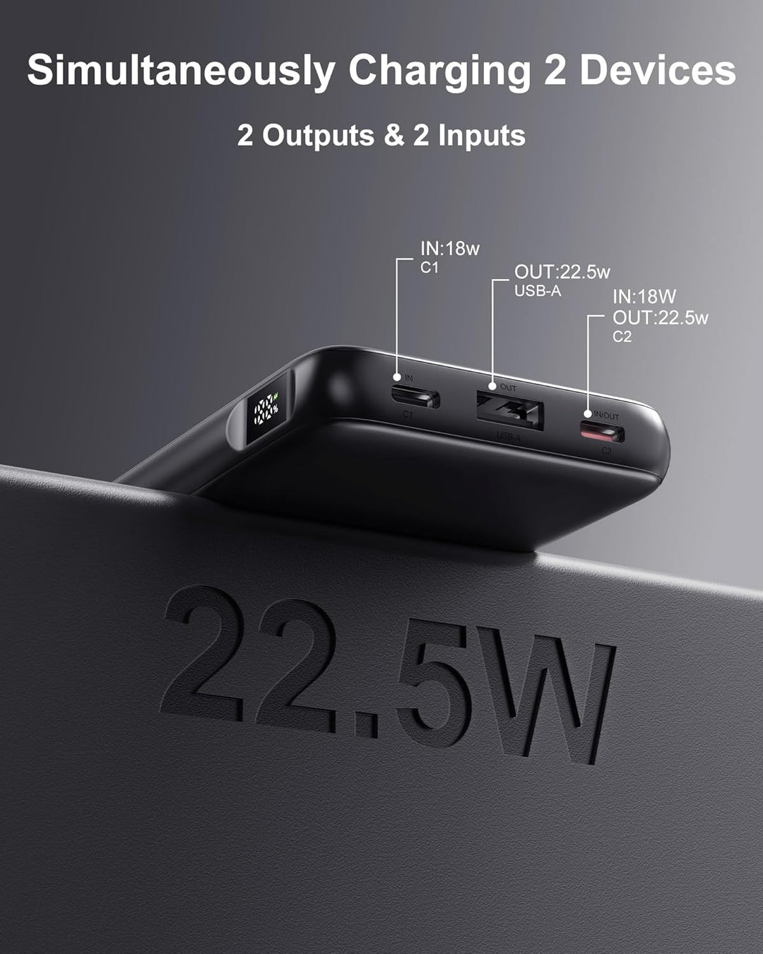 Ansody Paquete de 2 cargadores portátiles, 10000mAh 22.5W compacto...