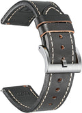 hemsut h Horween - Correas de reloj de cuero, correas de repuesto de cuero de liberación rápida para hombres o mujeres, relojes inteligentes o tradicionales, 0.709 in, 0.787 in, 0.866 in