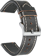 hemsut h Horween - Correas de reloj de cuero, correas de repuesto de cuero de liberación rápida para hombres o mujeres, relojes inteligentes o tradicionales, 0.709 in, 0.787 in, 0.866 in