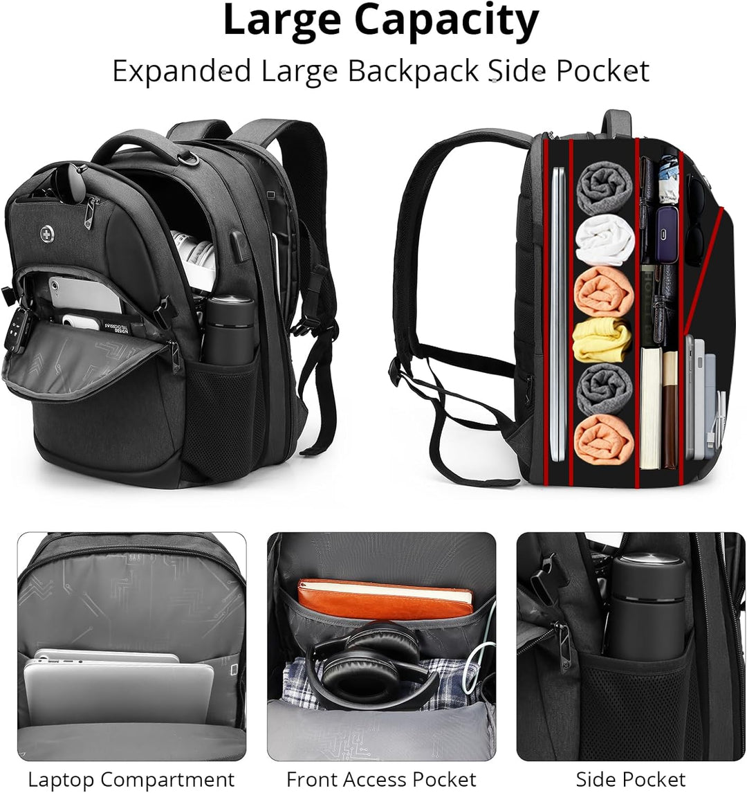 Mochila de viaje Swissdigital Design de 16 pulgadas para laptop, Mo...