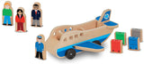 Melissa Doug Juego de avión de madera con 4 figuras de