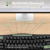 Combo de teclado y mouse inalámbricos, teclado ergonómico con 6 tec...