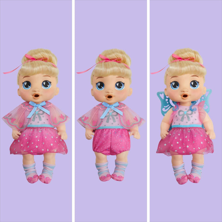 Muñeca Baby Alive Fairy Fashions Harper Hugs con ropa y accesorios,...