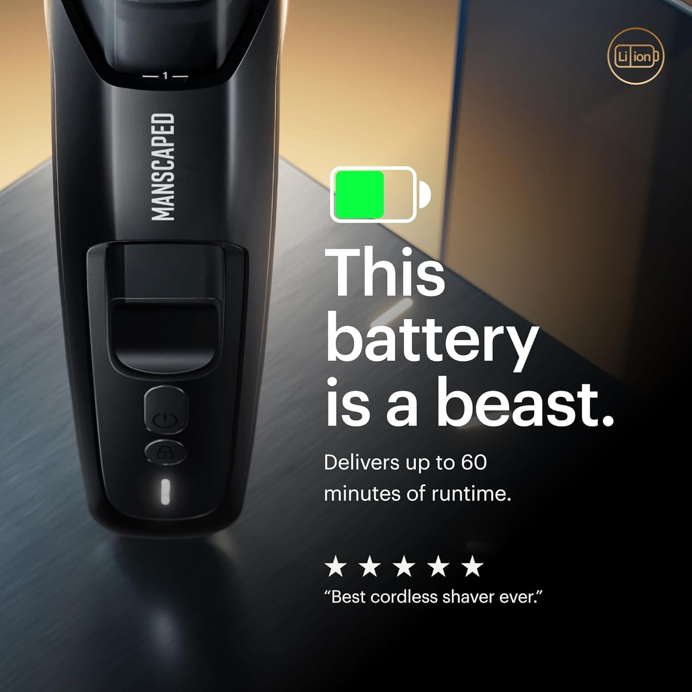MANSCAPED® The Beard Hedger® PLUS, recortadora de barba y bigote aj...