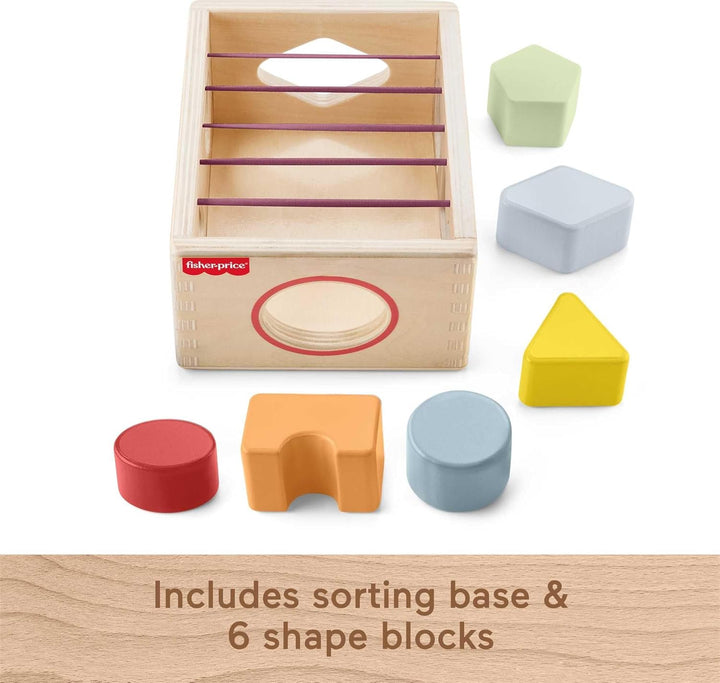 Fisher-Price Juguete de madera para bebé clasificador de