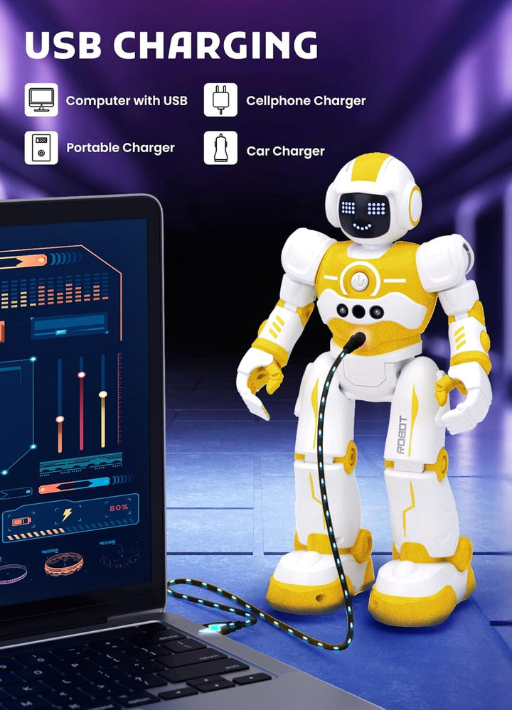 EduCuties Juguetes robot para niños, control remoto programable, ju...