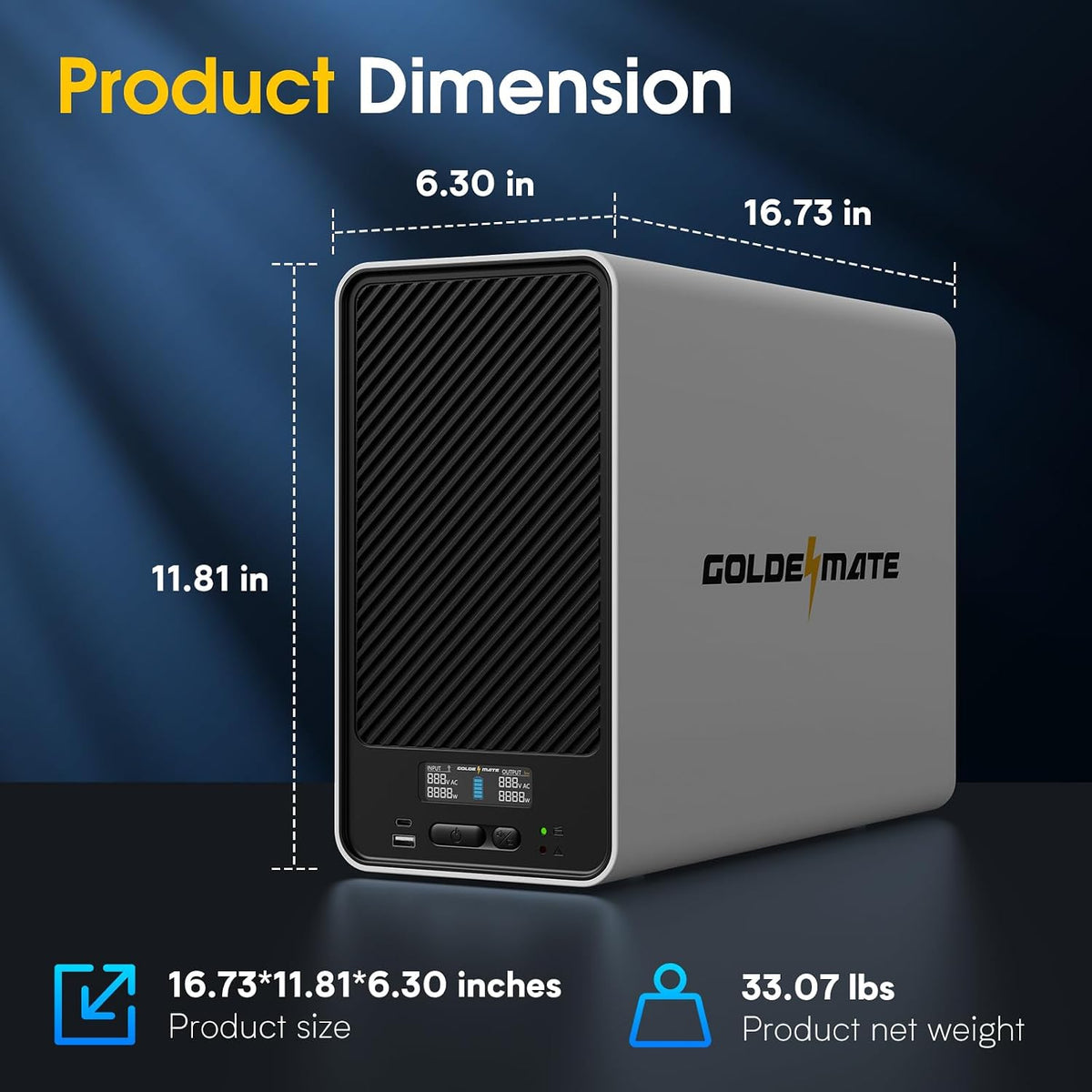 GOLDENMATE Batería de reserva y protector contra sobretensiones de batería