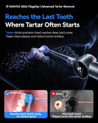 RANVOO AirJet X5 Cepillo de dientes eléctrico, recomendado por dentistas, gris