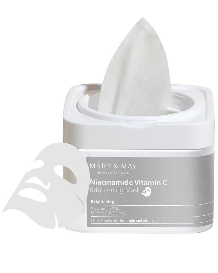 Mary&amp;May Máscara de vitamina C de niacinamida (30 hojas) \u2013...