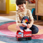 MAGNA-TILES Fire Station - Juego de construcción magnética de 50 piezas, la marca original de construcción magnética