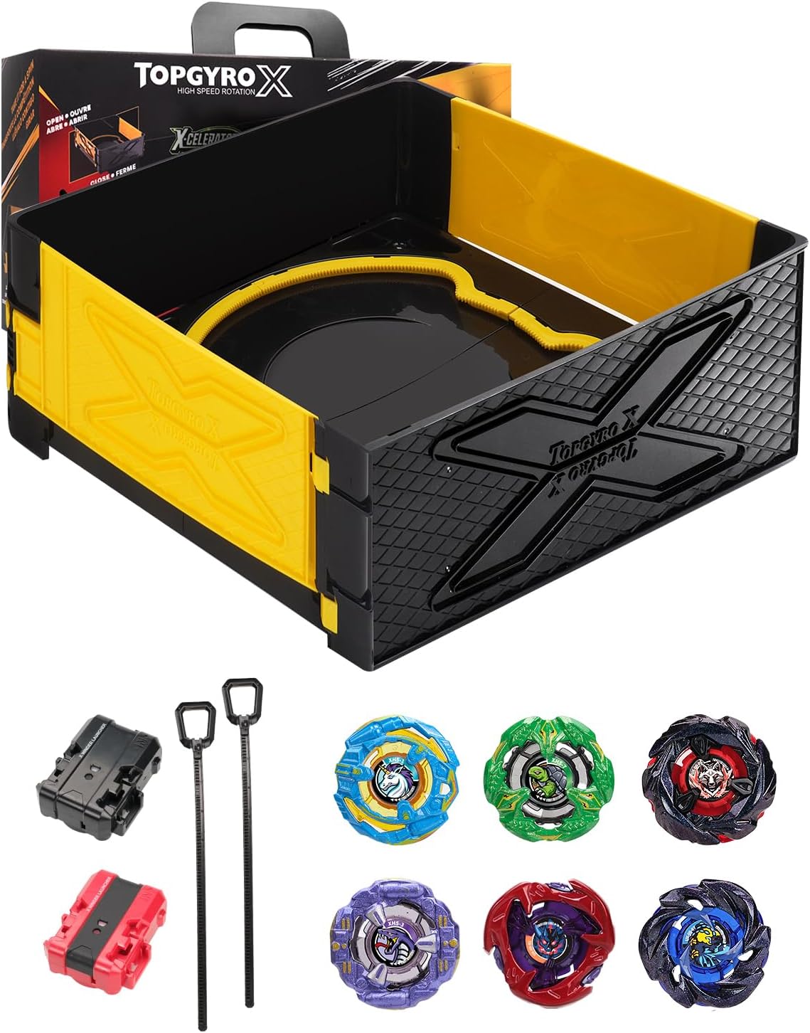 Foldable Portable X Stadium Arena con 6 Tops & 2 Launchers