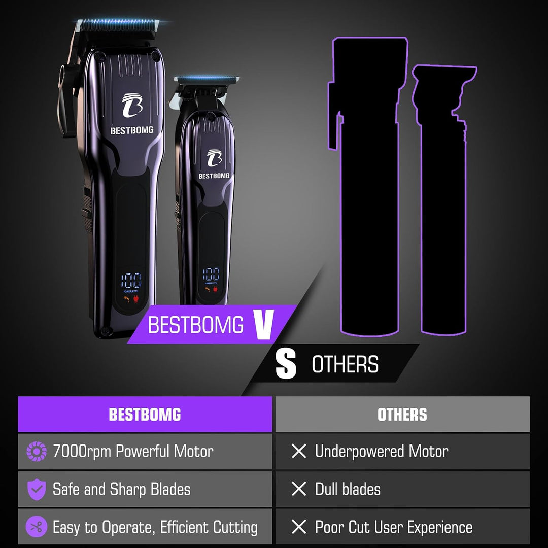 BESTBOMG® Cortadora de pelo profesional para hombres, juego de cort...