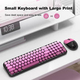 MOFII Combo de teclado y mouse inalámbricos, teclado pequeño compac...