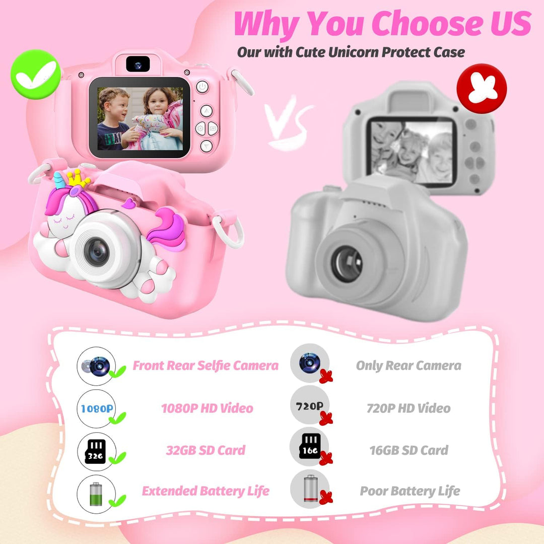 Cámara de Unicornio Mejorada para Niños, Regalos de Navidad y Cumpl...