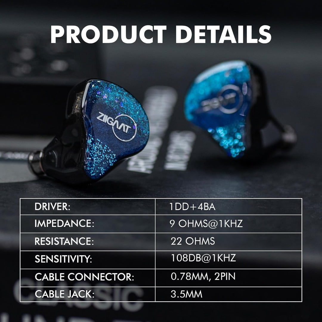 Linsoul ZiiGaat x Fresh Reviews Arete in Ear Monitor, 1DD+4BA Hybri...