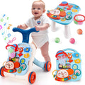 AuntyFey Andador para Bebé, Andador 3 en 1 para Niñas y Niños, Azul