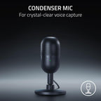 Razer Seiren V3 Mini micrófono USB, micrófono condensador supercardioide