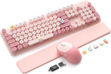 Combo de teclado y mouse inalámbricos, teclado de máquina de escrib...