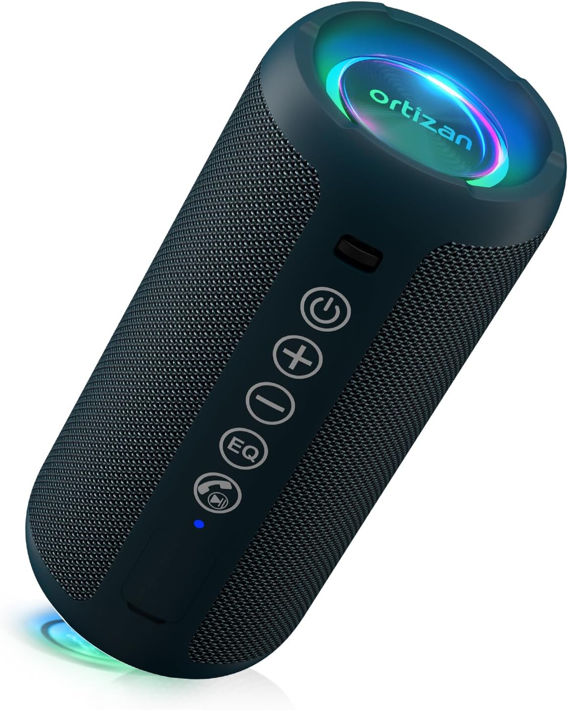 Ortizan Altavoz Bluetooth portátil: IPX7 impermeable, 24W sonido fuerte, Azul medianoche