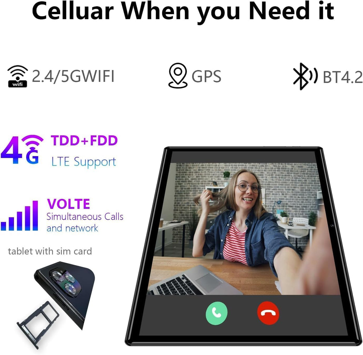 Tabletas Android 13 con ranura para tarjeta SIM, tableta grande de...