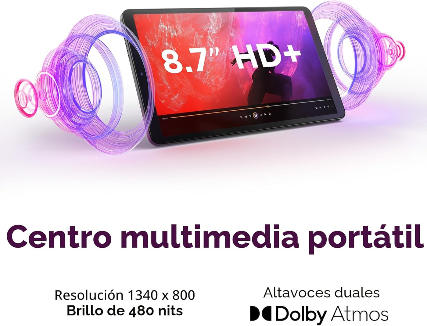Lenovo Tab One - Tableta ligera - hasta 12.5 horas de reproducción...