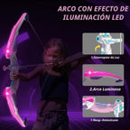 Bow y Arrow para Kids, LED Light Up Archery Set con Unicorn Target