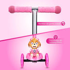 Scooter eléctrico para niños, 3 ruedas, autoequilibrante, ruedas LED iluminadas