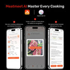 Termómetro digital inalámbrico para carne con monitoreo remoto de
