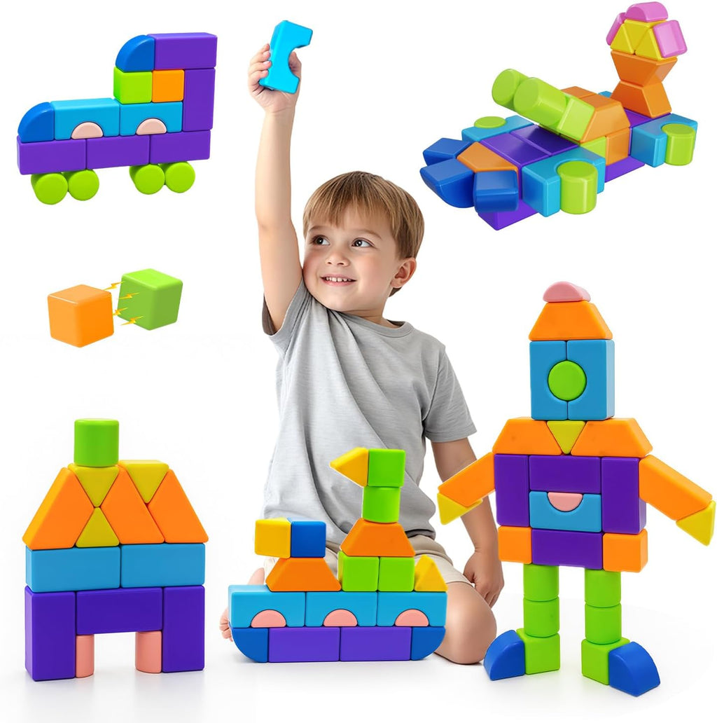 Magnetic Building Blocks, Magnetic Blocks para Kids Ages 4-8