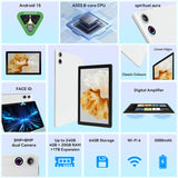 Gleeso Tableta mejorada 2026, tableta Android de 10 pulgadas, Octa-...