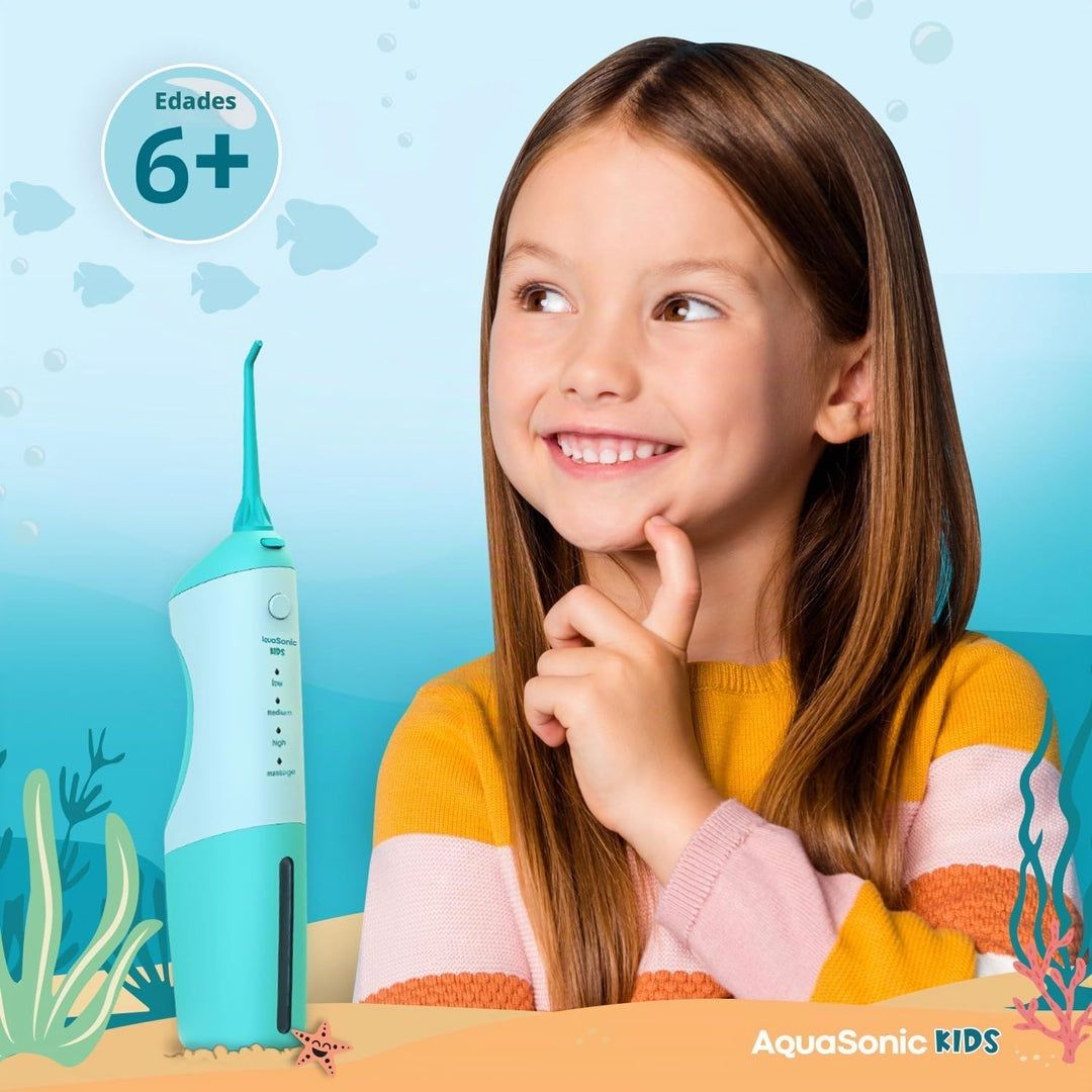 AquaSonic Hilo Dental para Niños para Edades de 6+ | Boquilla Están...
